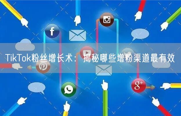 TikTok粉丝增长术：揭秘哪些增粉渠道最有效