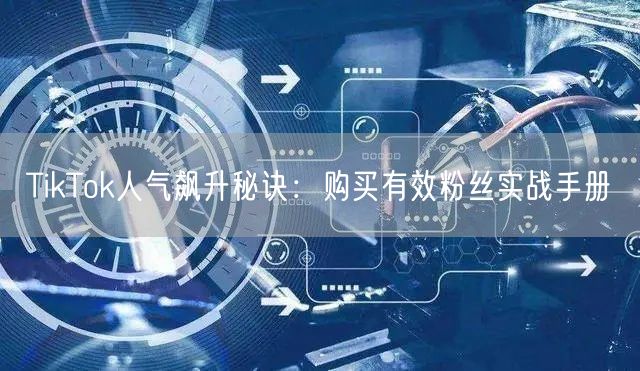 TikTok人气飙升秘诀：购买有效粉丝实战手册
