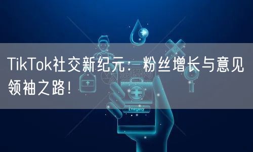 TikTok社交新纪元：粉丝增长与意见领袖之路！
