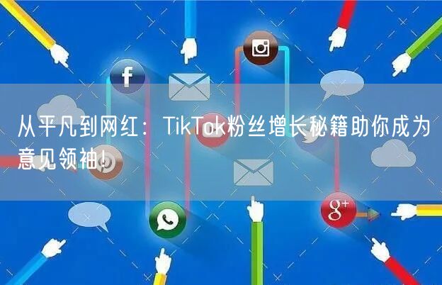 从平凡到网红：TikTok粉丝增长秘籍助你成为意见领袖！