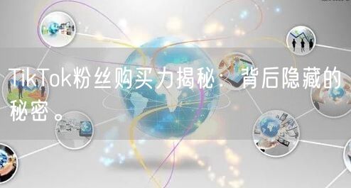 TikTok粉丝购买力揭秘：背后隐藏的秘密。