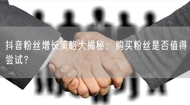 抖音粉丝增长策略大揭秘：购买粉丝是否值得尝试？