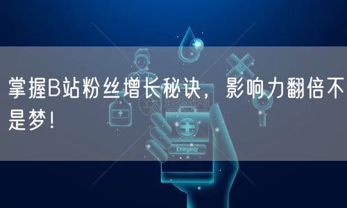 掌握B站粉丝增长秘诀，影响力翻倍不是梦！