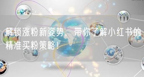 解锁涨粉新姿势，带你了解小红书的精准买粉策略！