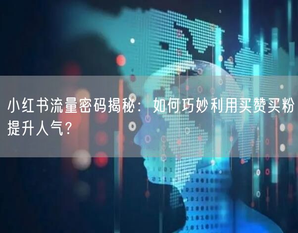 小红书流量密码揭秘：如何巧妙利用买赞买粉提升人气？