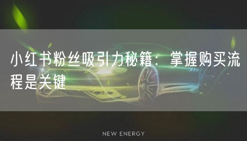 小红书粉丝吸引力秘籍：掌握购买流程是关键