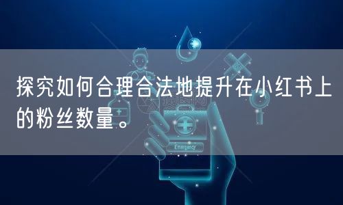 探究如何合理合法地提升在小红书上的粉丝数量。